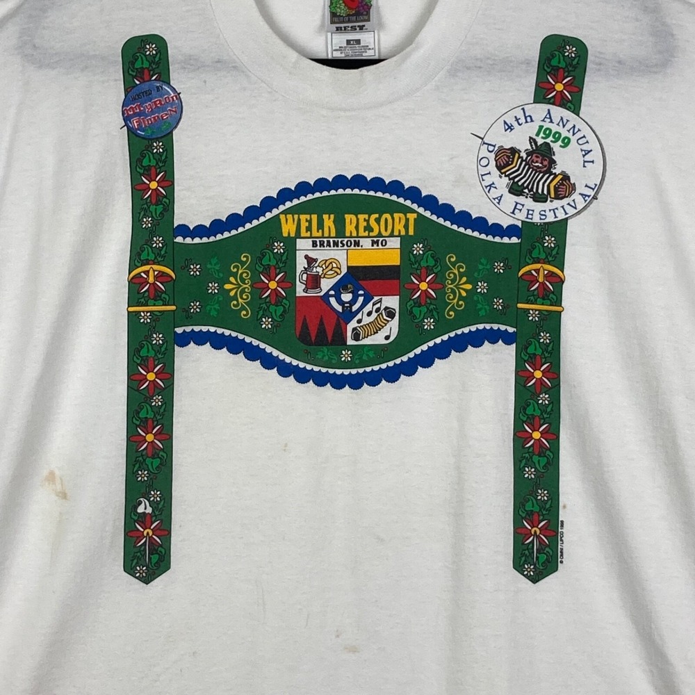 Vintage 1999 Welk Resort Branson Mo Polka Festival Tshirt Size XL